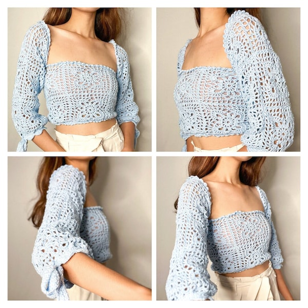 CROCHET WRITTEN PATTERN: Delilah Top