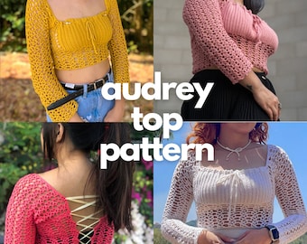 CROCHET WRITTEN PATTERN: Audrey Top