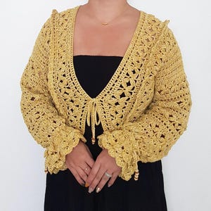 CROCHET WRITTEN PATTERN: Clara Cardigan