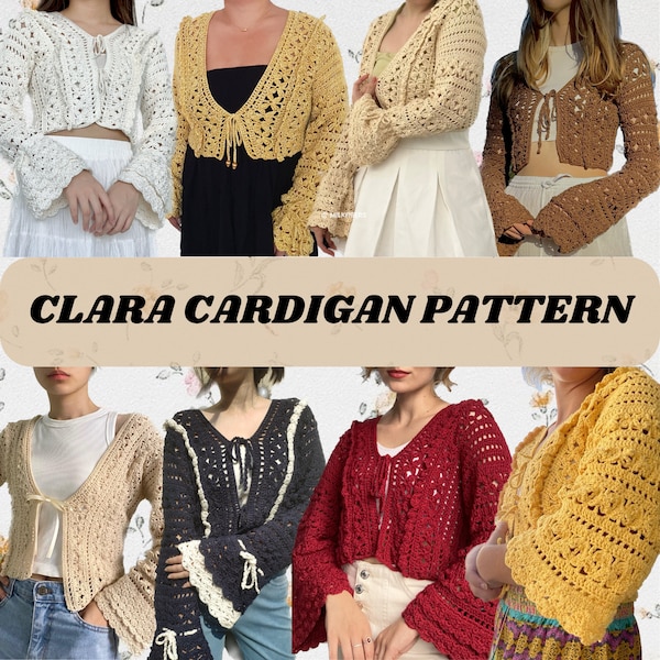 CROCHET WRITTEN PATTERN: Clara Cardigan