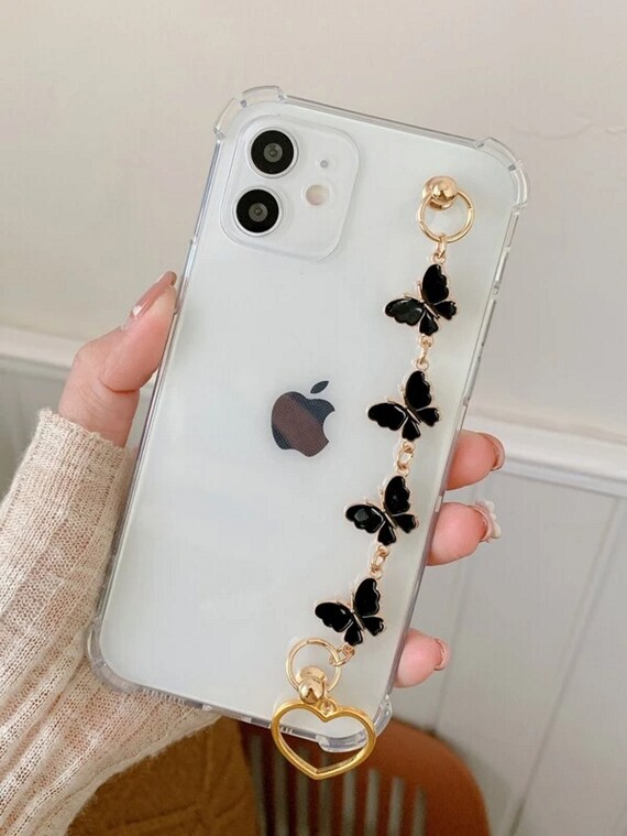 Butterfly Chain Clear Black Cool Case For Phone Xr Xs Xs Max Etsy Uk