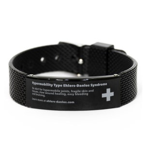 Hypermobility Type Ehlers-danlos Syndrome - Black Shark-mesh Style Bracelet
