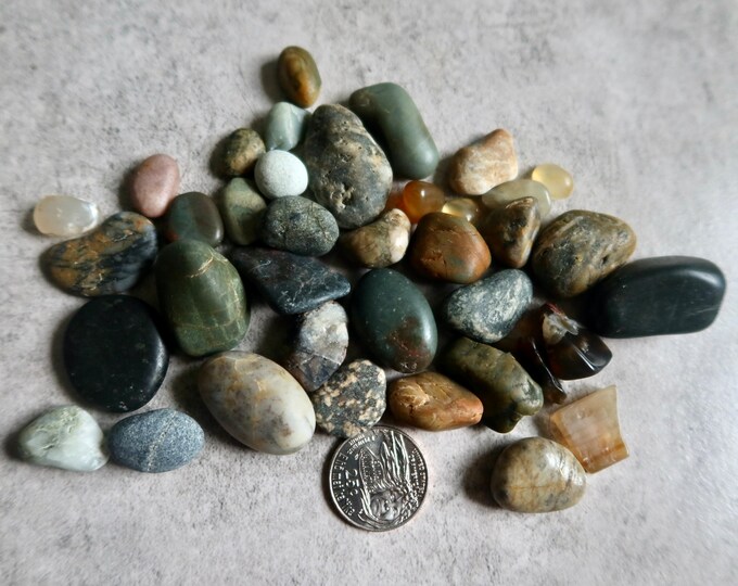 Tumbled Ocean Rocks - Polished Sea Rocks 47 - Etsy