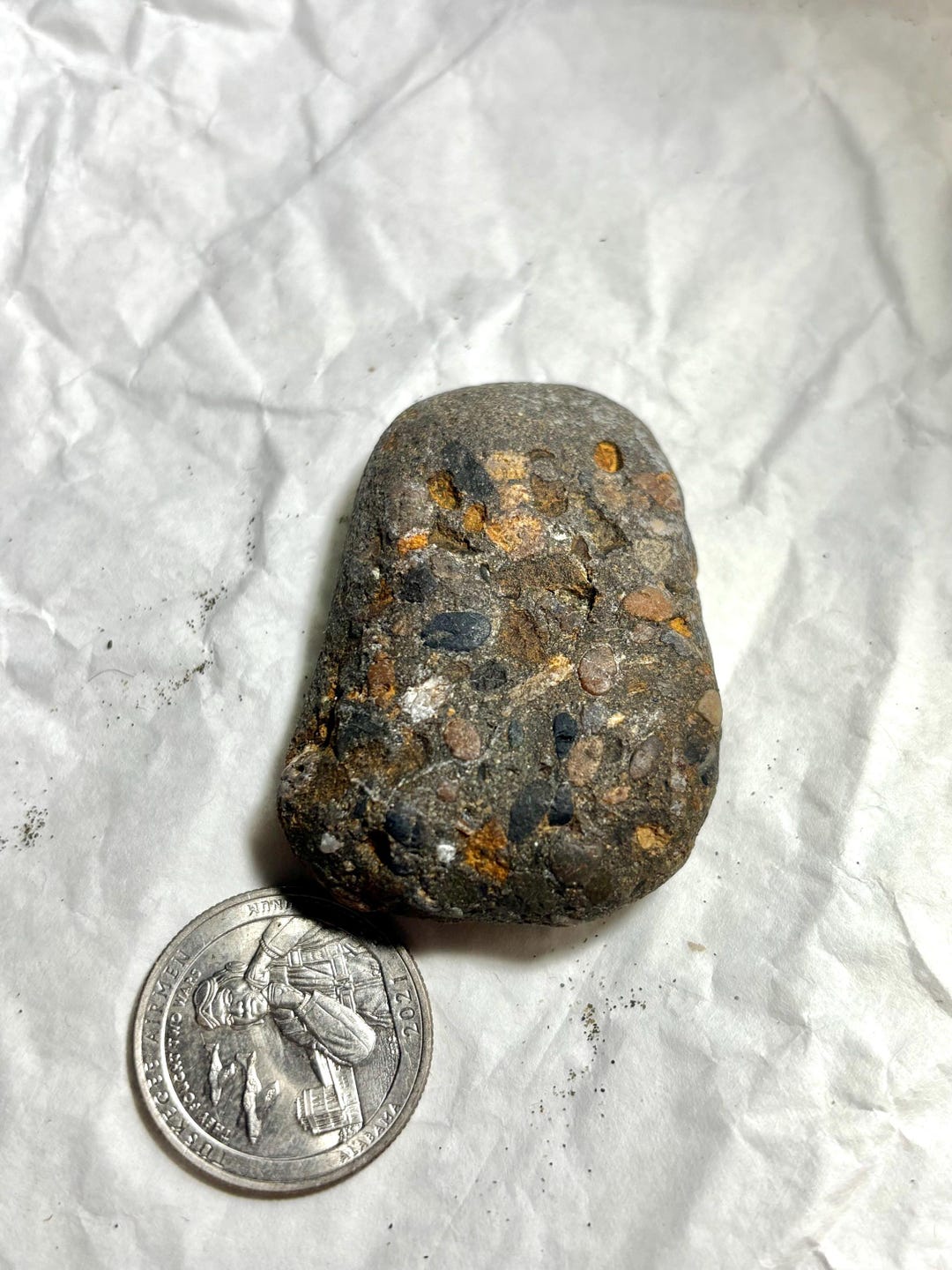 Rock Rere Rare Beach Conglomerate Stone, Ocean Tumbled California Rock B-12 - Etsy