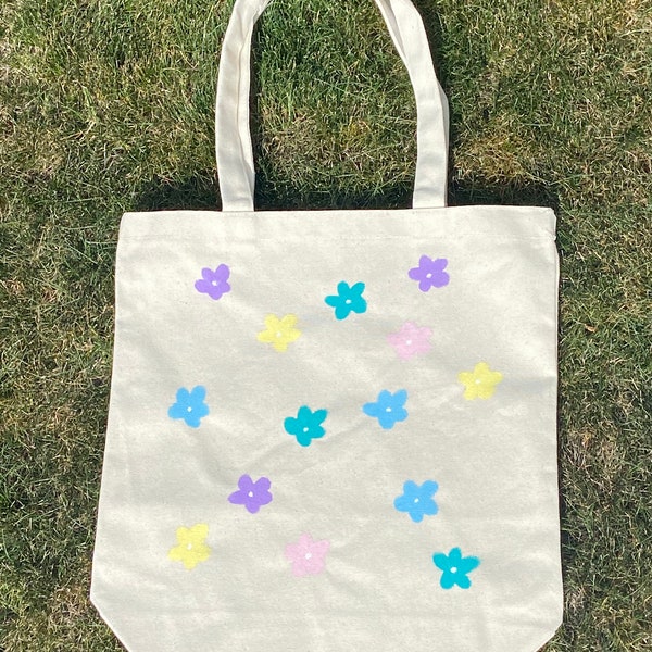 Painted Canvas Bag Etsy