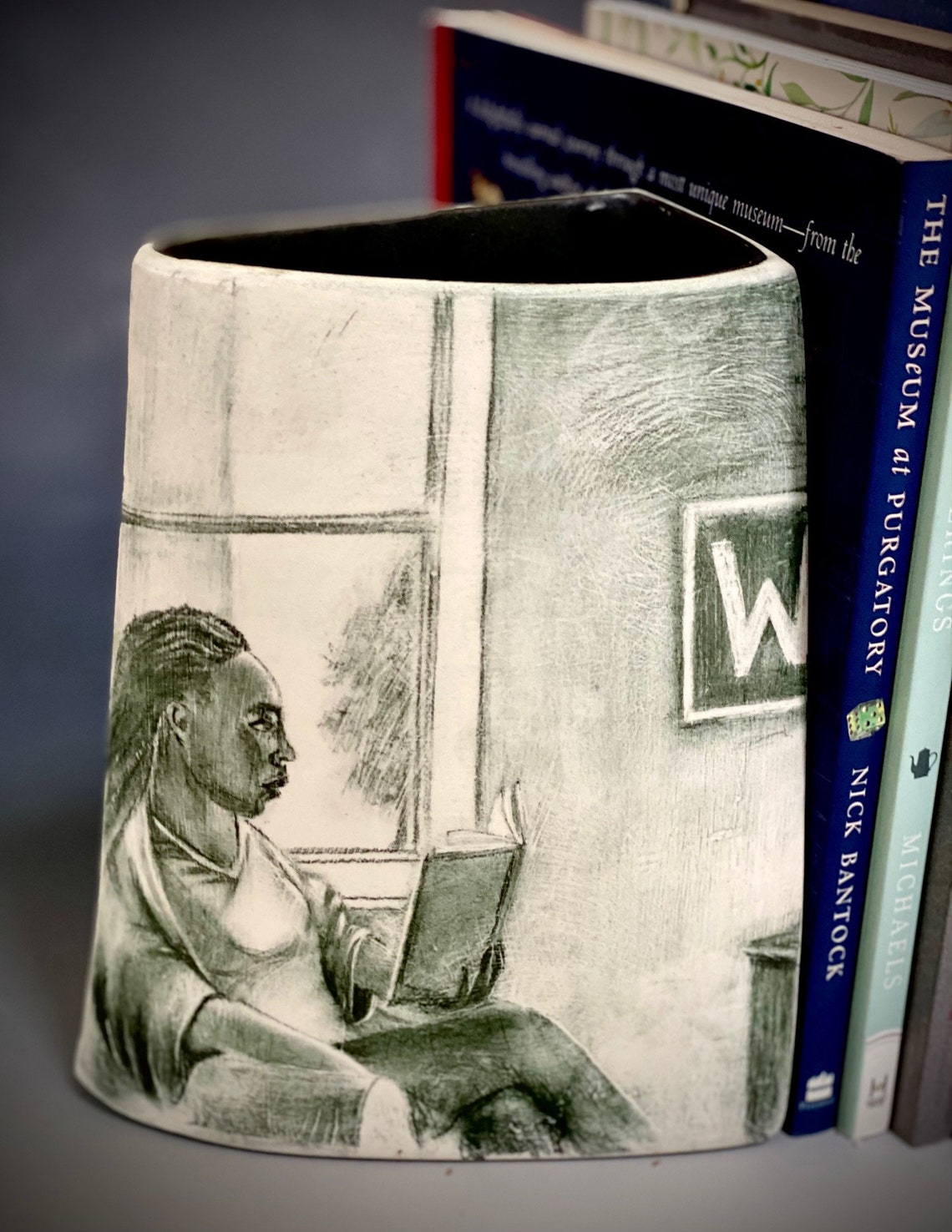 Bookends pottery vase flower vase ceramics handmade Etsy