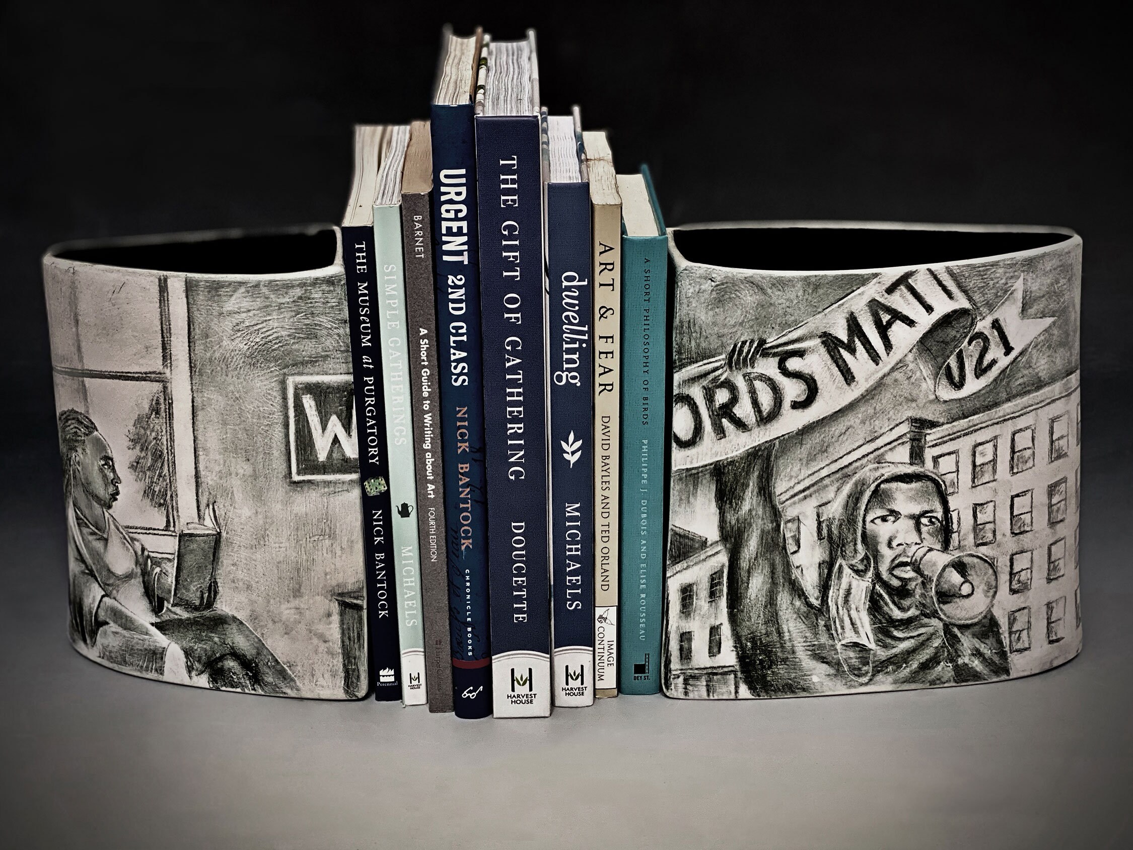 Bookends pottery vase flower vase ceramics handmade Etsy