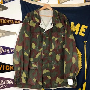 vintage Finnish Camouflage camo field jacket 1983 L / XL