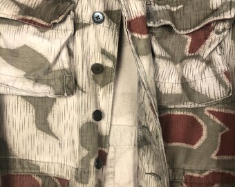 Blouson molletonné bomber camouflage français lézard v4 - Vestes et