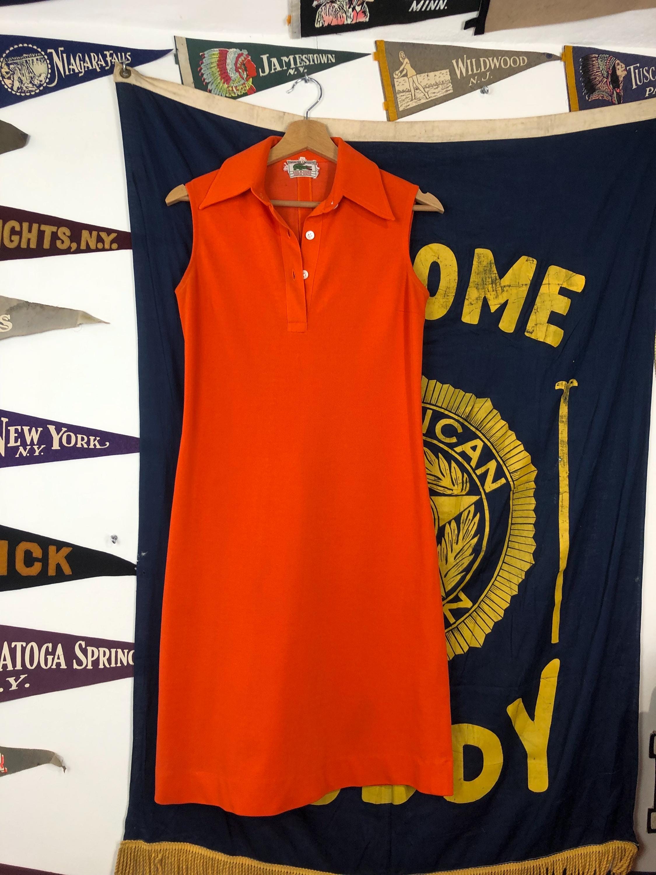 open lace back dress Lacoste Coral Polo Dress M main image 1