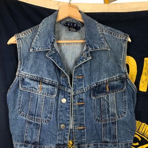 Women’s Ralph Lauren Made in USA denim vest medium