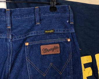 Vintage Wrangler made in USA ideal zipper denim jeans 34 x 30