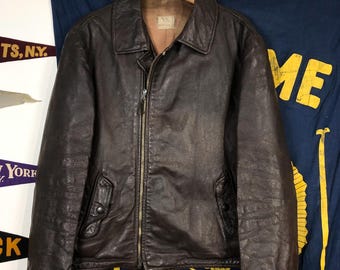 Vintage 1960s rare Excelled Genuine Leather jacket - Etsy 日本