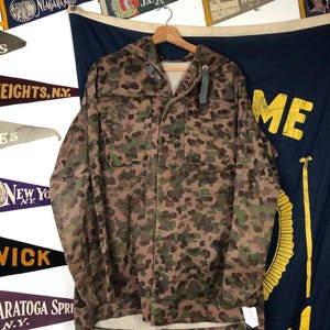 Austrian Peadot camouflage camo field jacket parka 1972 large L