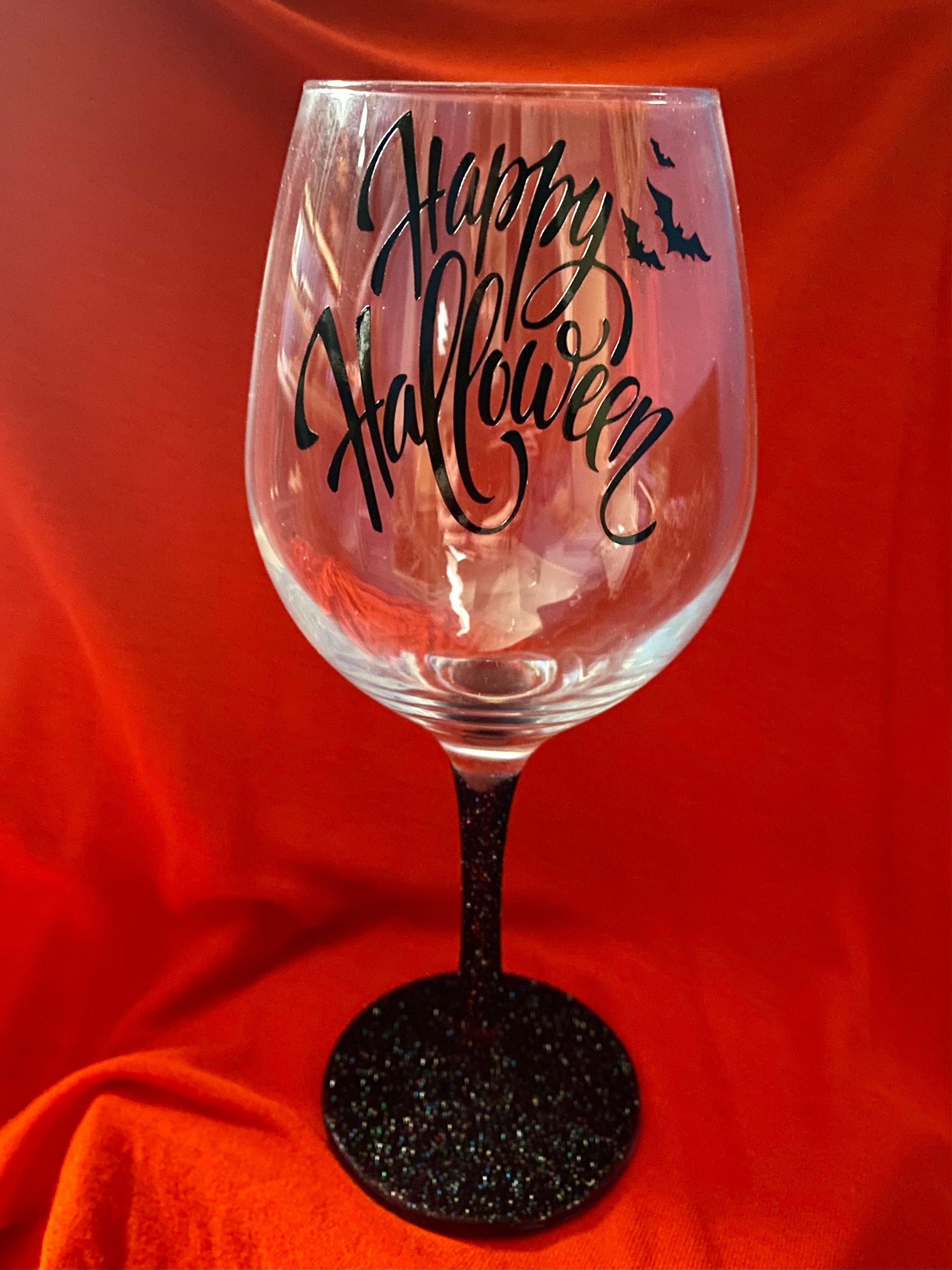 Halloween Wine Glasses Etsy