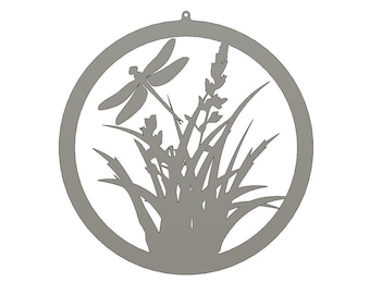 Dragonfly In Wild Grass DXF Instant Download Digital Download Plasma Cut File