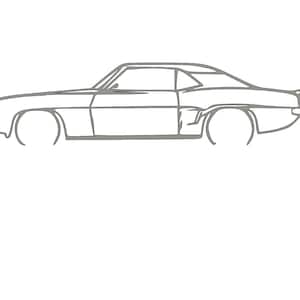 Camaro 67-69 Digital DXF File For Car Metal Wall Art, Mug Printing, Automotive, Car Lovers Gift, Car Silhouette, vinyl, plasma cnc jpeg