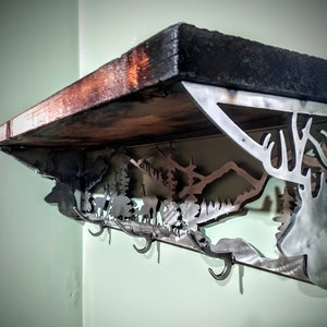 Deer Shelf Wall Brackets DXF - Digital Download - Laser CNC Plasma Waterjet - Deer Hunting for CNC