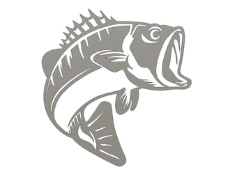 Bass Fishing SVG: Laser Cut CNC File, Wall Art
