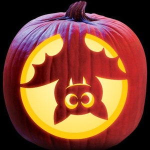 Halloween Bat Cute DXF, PDF, SVG, Halloween Door Hanger, Halloween Decor, Bat Door Hanger, Bat Trick or Treat, Printable Pumpkin Template