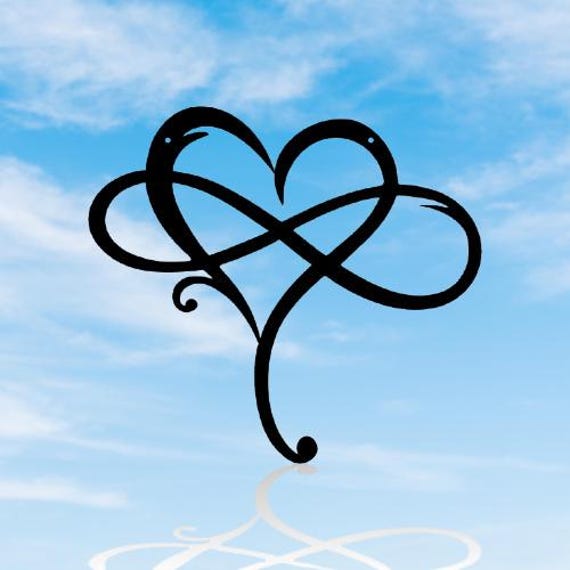 Infinity Heart Metal Wall Art: Love Home Decor (DXF & SVG Digital