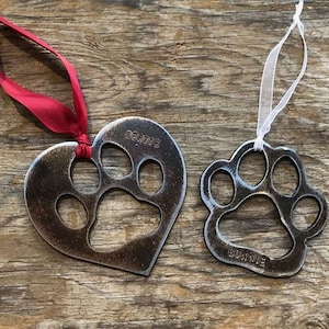 Kerstversieringen - DXF Paw Print - Digitaal snijbestand voor CNC Plasma, Laser, Hout etc.
