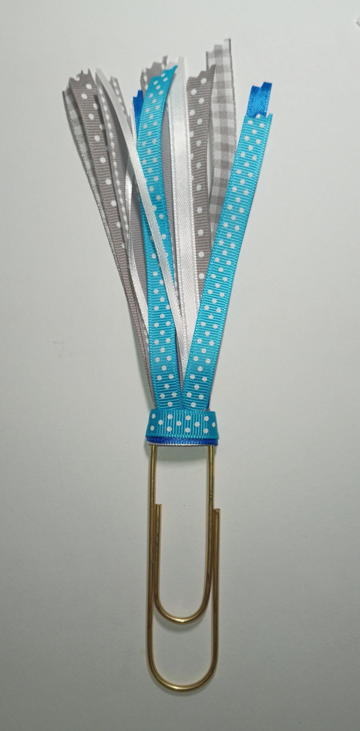 Paperclip Ribbon Bookmarks Extra Large Ribbon Bookmark: Embellished Paperclip Planner Accessory - Etsy