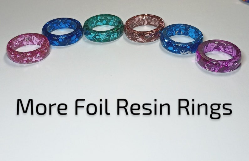 Resin Rings Insert NEW COLORS! Foil Resin Rings 2 - Etsy