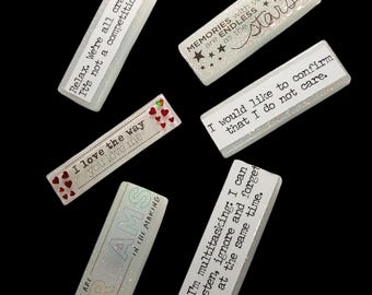 Funny Quote Resin Fridge Magnet: Handmade Inspirational Decor