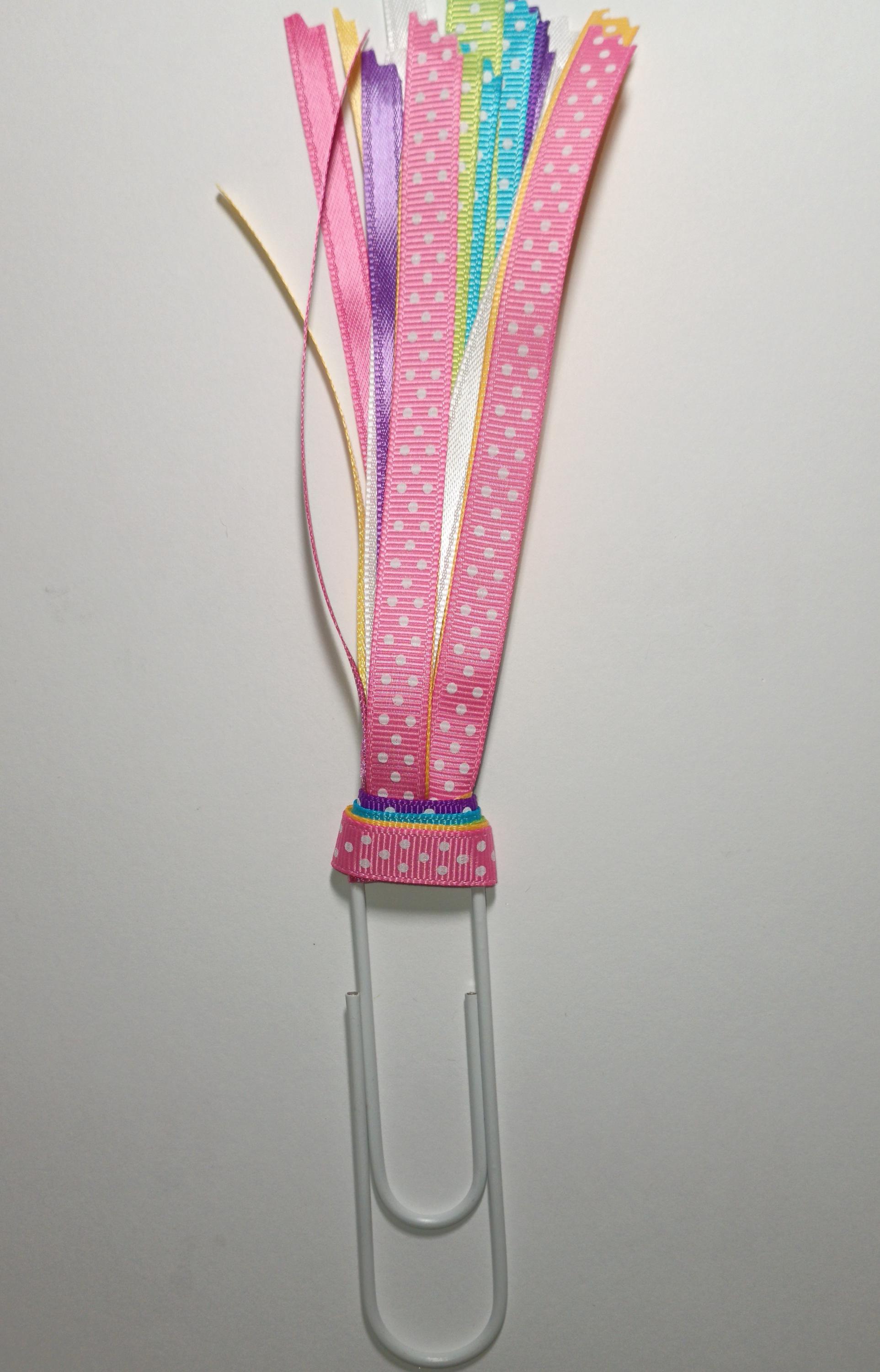 Paperclip Ribbon Bookmarks Extra Large Ribbon Bookmark: Embellished Paperclip Planner Accessory - Etsy