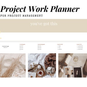 Notion Project Planner Template / Digital Organizer, Note Taking, Office Employee. For Tablet, Smartphone and Computer.