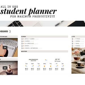 Notion Student Planner Template | All-in-One Academic Organizer (Digital Download)