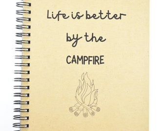 Handgemachtes Journal, personalisiertes Journal, Camping Journal, handgemachtes Notizbuch, Tagebuch, Reise Journal
