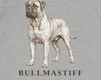Camiseta Bullmastiff, Camiseta con diseño vintage, Regalo para amantes de los perros