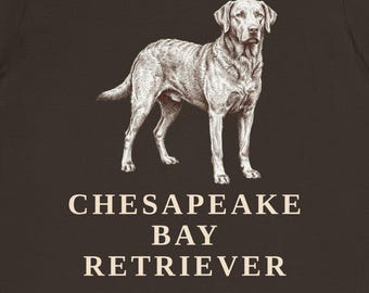 Camiseta con estampado de Chesapeake Bay Retriever, diseño vintage, regalo para dueños de perros.