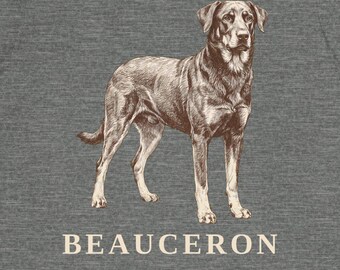 Camiseta Beauceron, boceto vintage a pluma y tinta, regalo para amantes de los perros