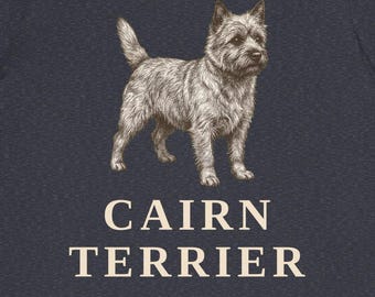 Camiseta de Cairn Terrier, Camiseta con diseño vintage, Regalo para amantes de los perros