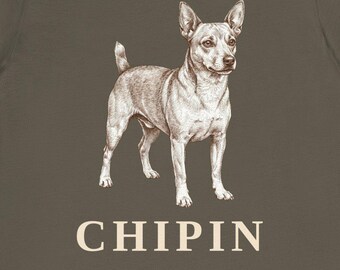 Camiseta Chipin, camiseta con diseño vintage, regalo para amantes de los perros