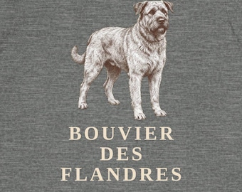 Camiseta Bouvier des Flandres, boceto vintage, regalo para amantes de los perros