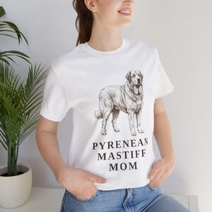 Pyrenean Mastiff Mom Shirt, Vintage Dog Sketch Tee, Spanish Mastiff Owner Gift image 6
