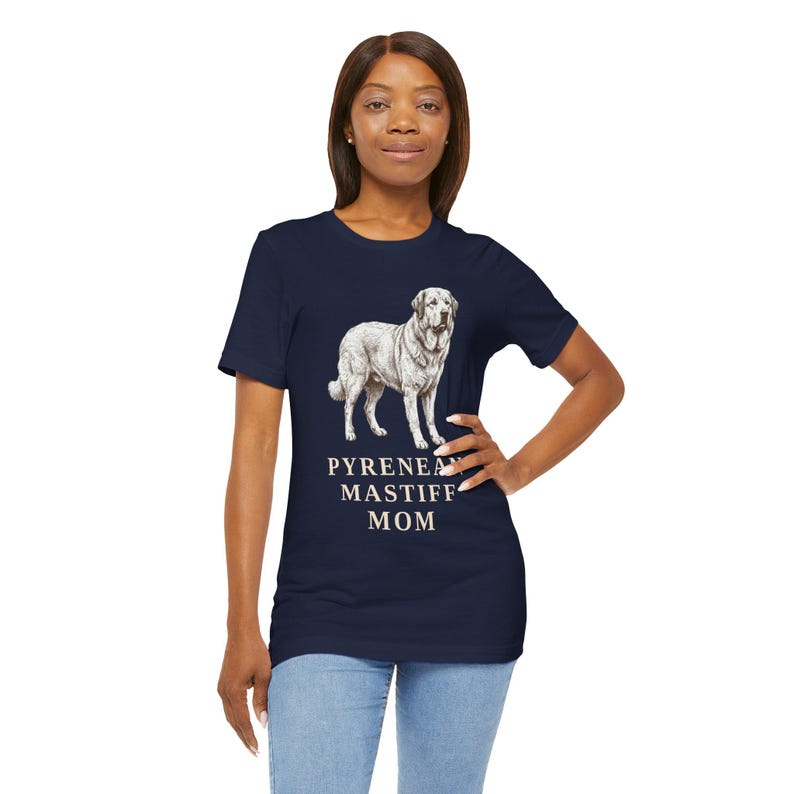 Pyrenean Mastiff Mom Shirt, Vintage Dog Sketch Tee, Spanish Mastiff Owner Gift image 3
