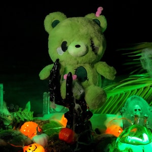 Special Edition Kawaii Spooky Zombie Bear Plushie w/Coffin Box