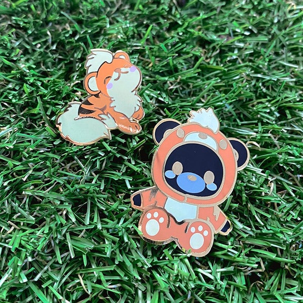 Growlithe Bone & Arcanine Kawaii Enamel Pins Set