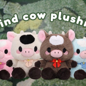 Kawaii Cow Plushies Toy - Pastel Cuddle Buddy Squishy