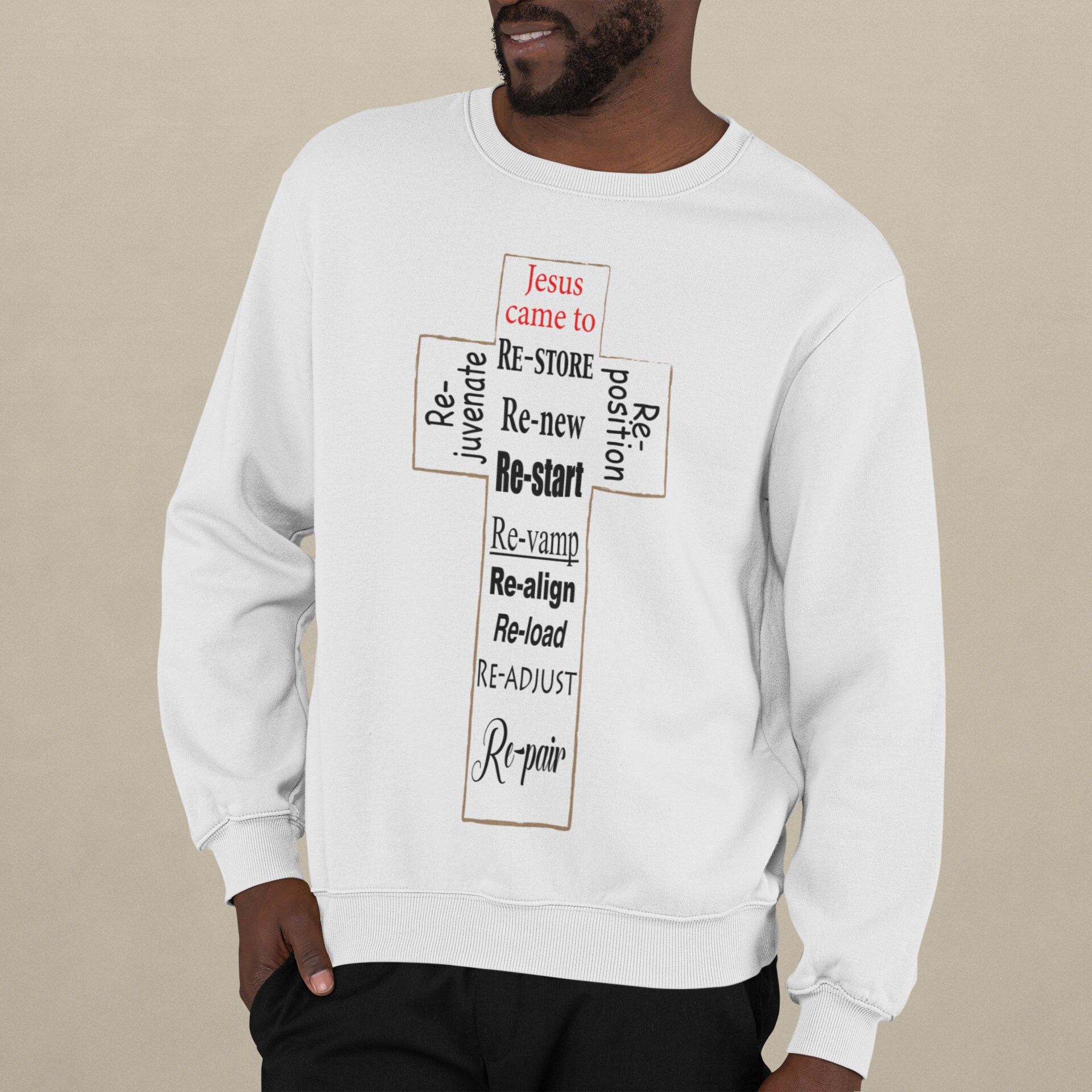 Jesus Can Restore Sweatshirt Christian Clothing Jesus Etsy UK
