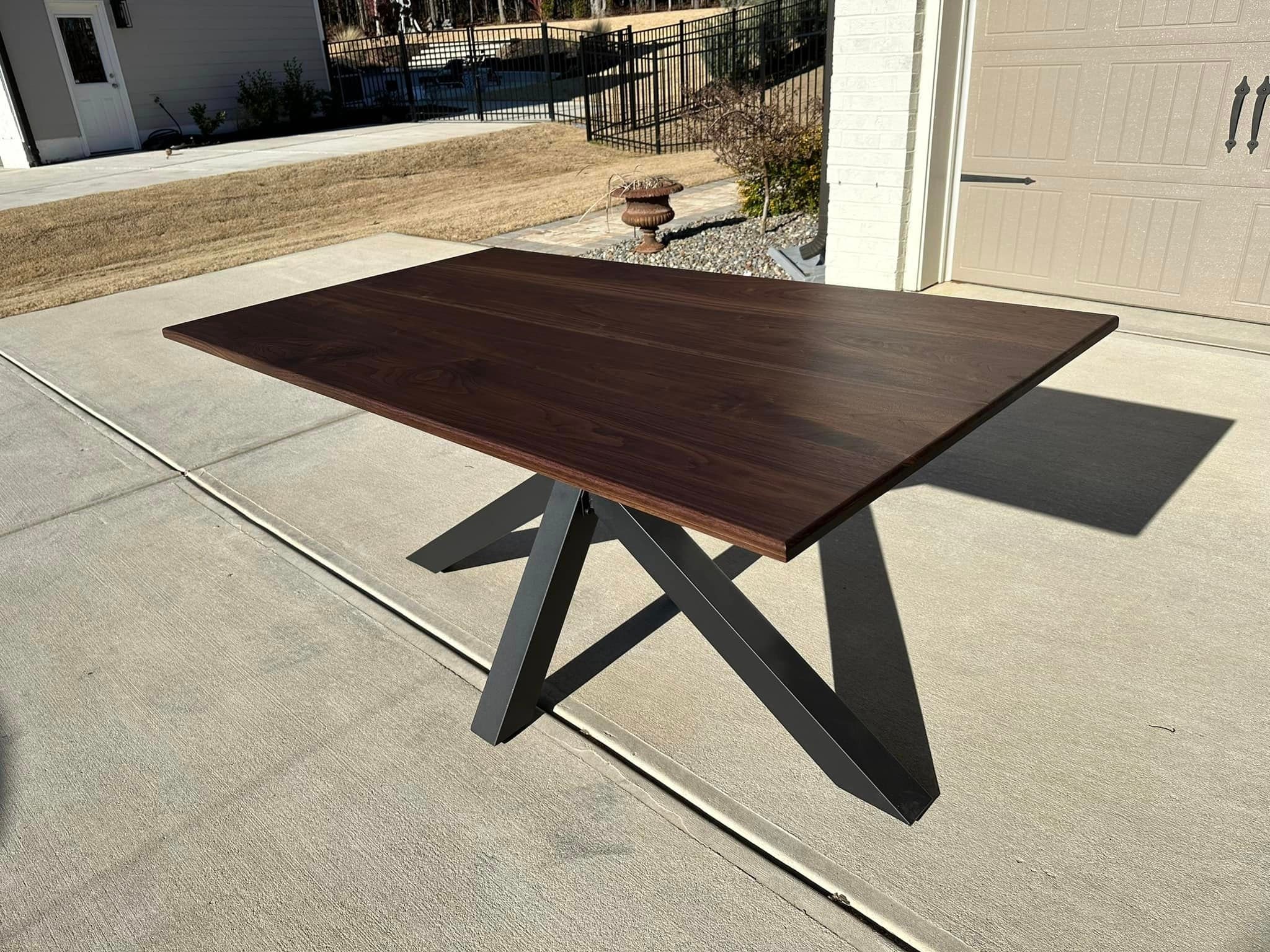 Handcrafted Walnut Desk Top Solid Wood Custom Walnut Desk Etsy