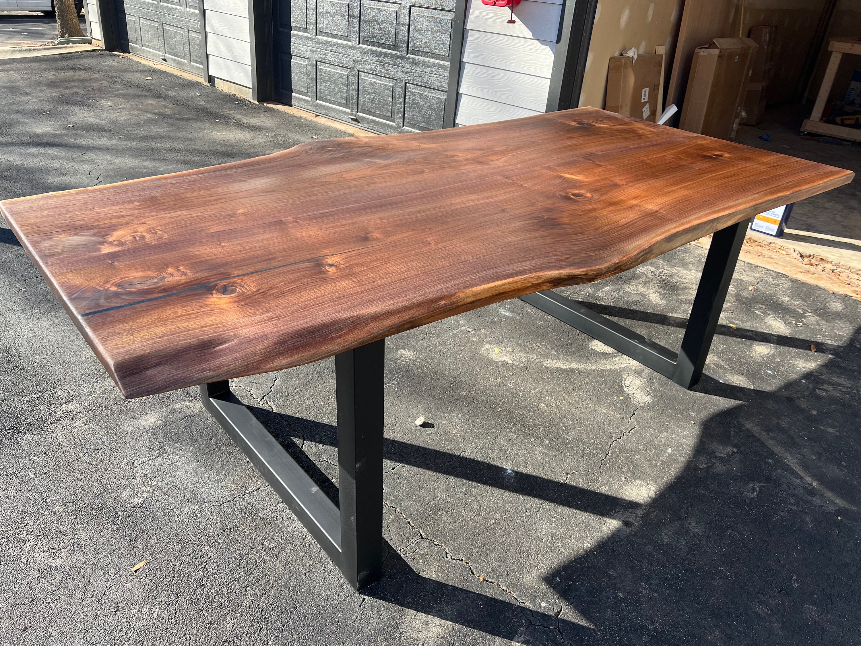 Handmade Live Edge Walnut Dining Table: Custom Solid Wood Table - Etsy