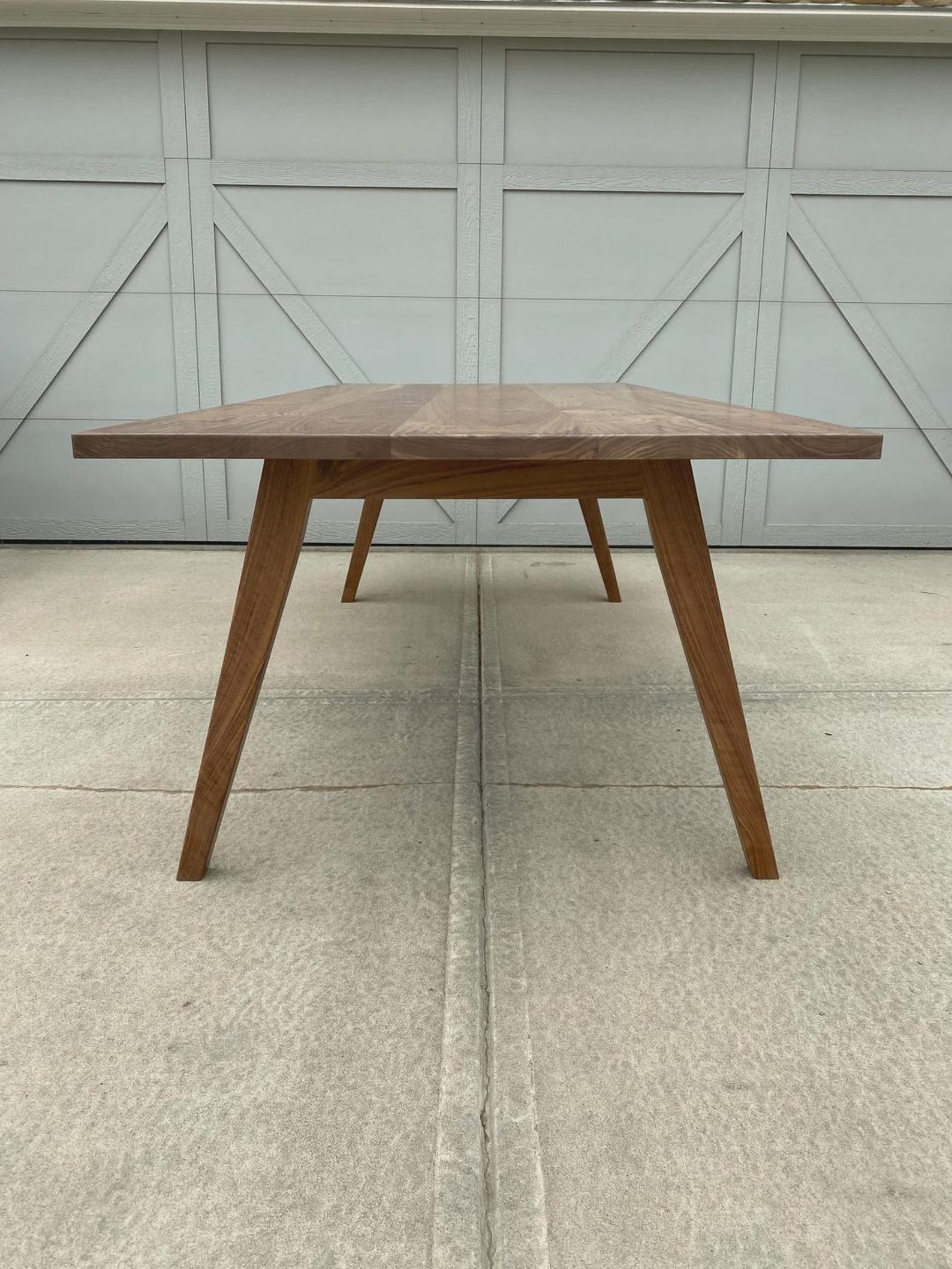 Mid Century Modern Walnut Dining Table | Solid Wood Table With Tapered ...