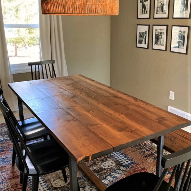 Wood Dining Table - Etsy