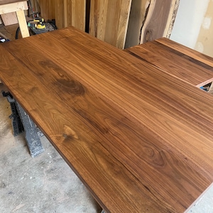 Walnut Dining Room Table Top, Custom Handmade Dining Room Table Tops, Walnut Kitchen Table Tops, Solid Wood Walnut Desk Top